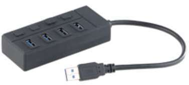 Hub USB 3.0 à 4 ports avec interrupteurs