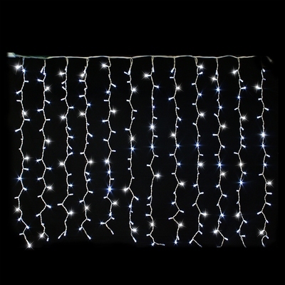 Rideau droit 12 descentes 240 LED pétillant L2m x