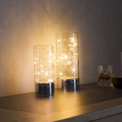 Déco Vase lumineux VITROLED micro led 20cm Déco Vase lumineux VITROLED