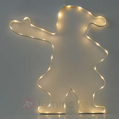 Silhouette LED cadre métal. extérieur Père Noël