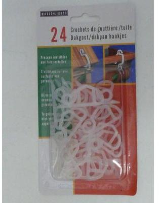 24 crochets, suspensions de gouttière pour guirlan