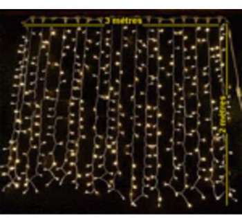 Rideau lumineux 600 LED blanc chaud Rideau lumineux 600 LED blanc