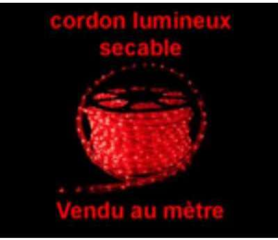 Cordon lumineux 13mm 230V led rouge Cordon lumineux 13mm 230V