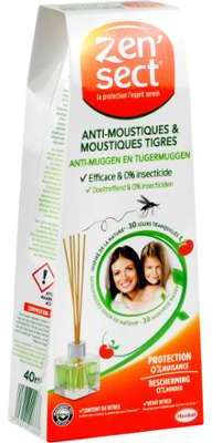 Diffuseur répulsif anti-moustiques Zensect - le flacon Diffuseur répulsif anti-moustiques