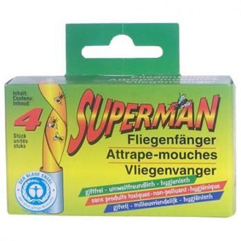Ecodis Attrape-mouches en ruban Superman x4 Ecodis Attrape-mouches en