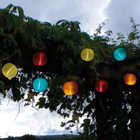 Guirlande lumineuse solaire LED 10 lampes colorées