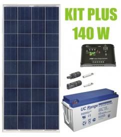 Kit panneau solaire 140W 12V avec régulateur et ba