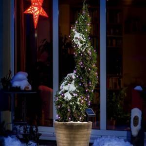 Guirlande solaire 100 leds rose-violet 8 modes Guirlande solaire 100 leds