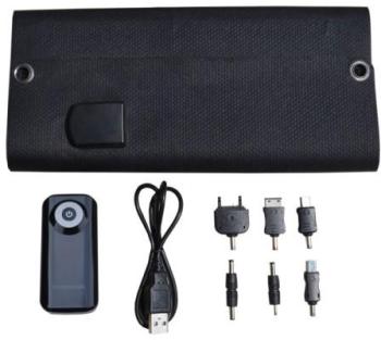 Kit chargeur avec panneau solaire pliable 6W + bat