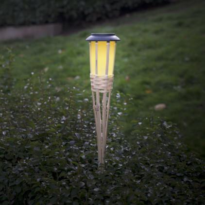 Torche solaire bambou 118cm