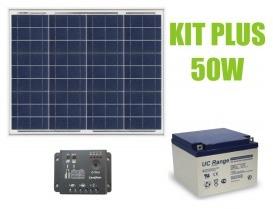 Kit panneau solaire 50W 12V avec régulateur 5A et