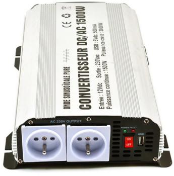Convertisseur pur sinus 1500W 12V 230V