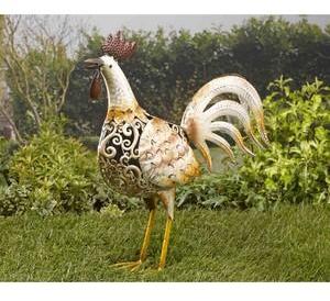 Coq solaire métal lumineux