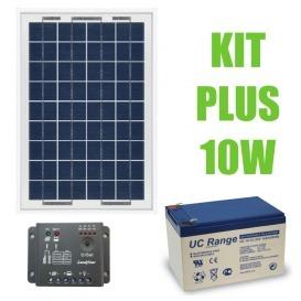 Kit panneau solaire 10W 12V avec régulateur 5A et