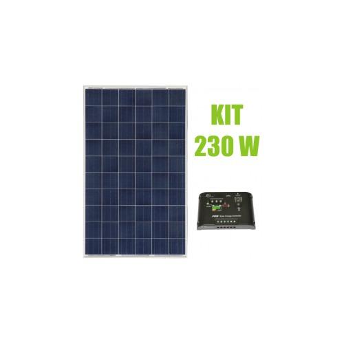 Kit panneau solaire 250W 24V et régulateur 10A