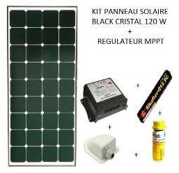 Kit panneau solaire 120w pour camping car Black bo
