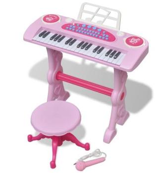 VidaXL Piano avec 37 touches et tabouret/microphon