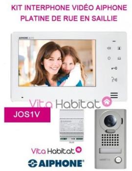 Kit portier Vidéo AIPHONE JOS1V - Ecran 7 - Platine Kit portier Vidéo AIPHONE