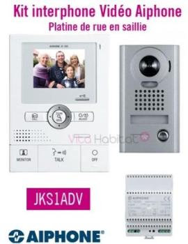 Kit portier vidéo AIPHONE JKS1ADV - Ecran LCD 3 5 - Kit portier vidéo AIPHONE