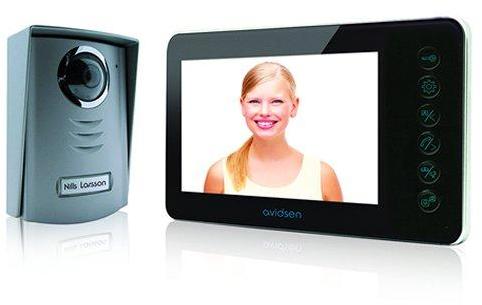 Interphone Vidéo ultra plat couleur noir YLVA Avidsen Interphone Vidéo ultra plat