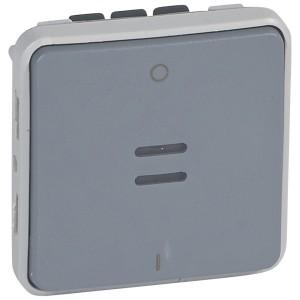 INTERRUPTEUR BIPOLAIRE TEMOIN GRIS COMPOSABLE PLEX