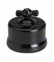 Garby interrupteur porcelaine noire rotatif en app
