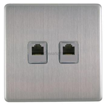 Prise téléphone RJ12 + RJ 45