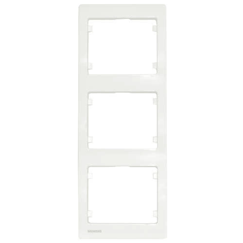 SIEMENS Delta Iris Plaque triple verticale blanc -