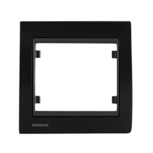 SIEMENS Delta Iris Plaque simple - Métal noir - Si