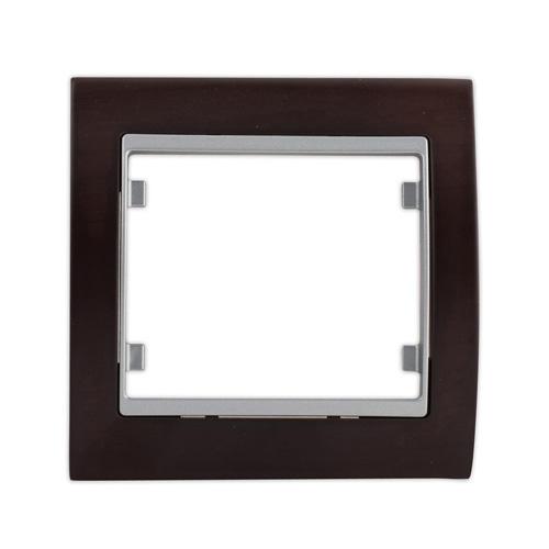 SIEMENS Delta Iris Plaque simple bois wengé - Siem