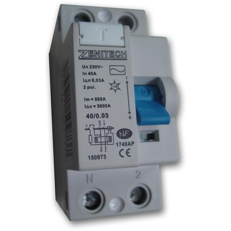 Interrupteur différentiel 40/2 30 mA Type AC NF -