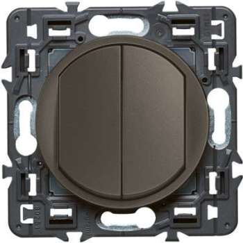 CELIANE DOUBLE INTERRUPTEUR 10 AMPERES GRAPHITE - LEGRAND CELIANE DOUBLE INTERRUPTEUR