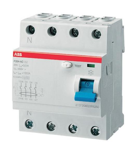 Interrupteur Différentiel ABB F204 4 pôles 30mA -
