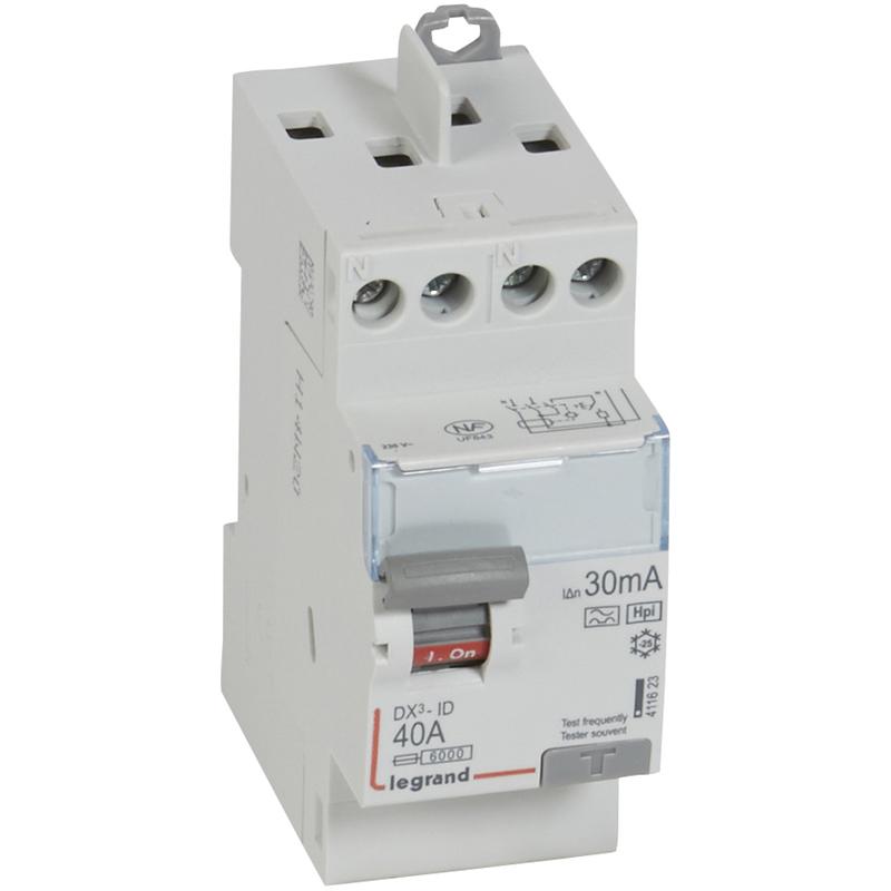 Inter diff DX³-ID - vis/vis - 2P - 230V~ - 40A -ty