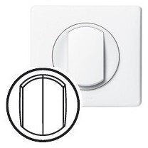 Double poussoir blanc Legrand celiane