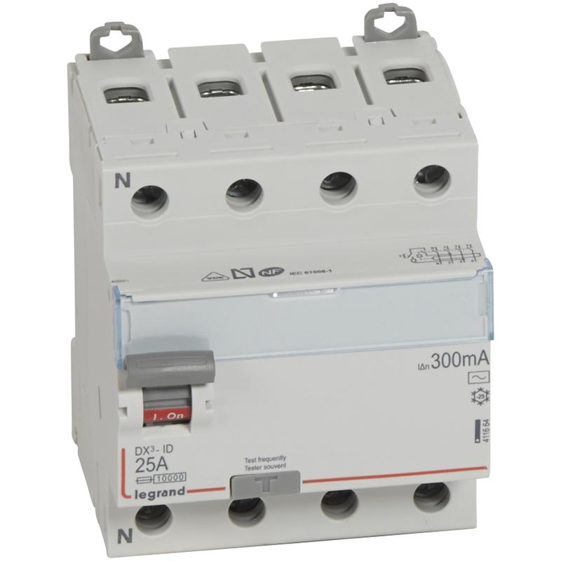 Inter diff DX³-ID - vis/vis - 4P- 400V~- 25A - typ