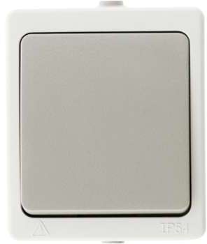 Bouton poussoir Gris Clair - IP54 - AKYA Bouton poussoir Gris Clair