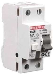 DEBFLEX Interrupteur différentiel 63 A type AC DEBFLEX Interrupteur différentiel