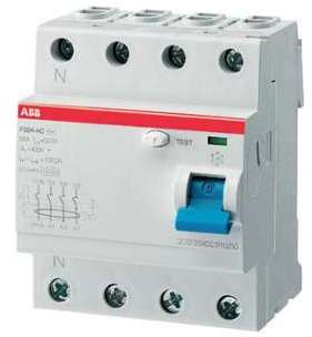 Interrupteur Differentiel ABB F204 4 poles 30mA - 63A-30mA Interrupteur Differentiel