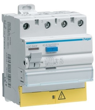 Inter dif 3P+N 40A 30mA AC BD (CDC840F) - HAGER