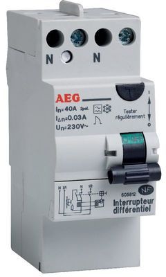Interrupteur différentiel type AC avec borne étagé