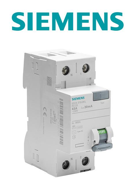 Siemens - Interrupteur différentiel 30 mA 63 A Typ