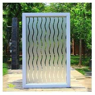 Film pour vitre vitrostatique motif Vagues 45x200cm Film pour vitre vitrostatique