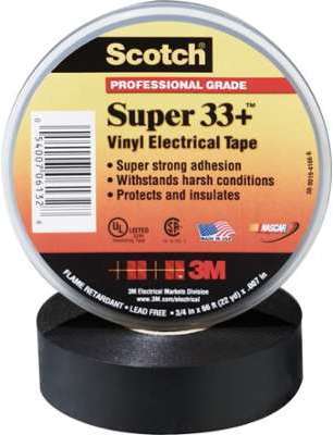 Ruban électrique vinyle scotch 33 19 mm x 20 m Ruban électrique vinyle scotch