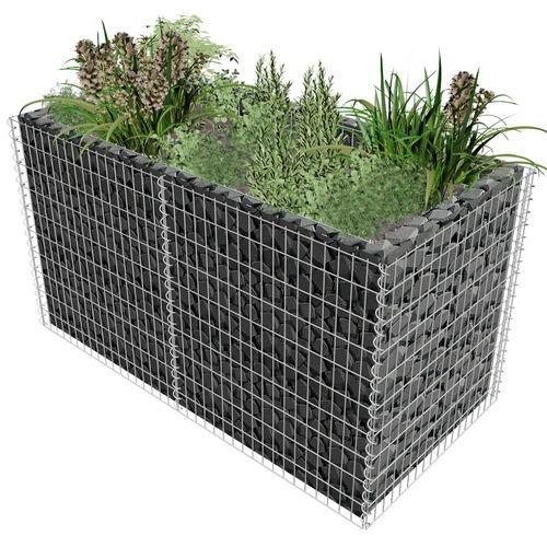 VidaXL Jardinière gabion 180 x 90 100 cm