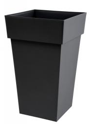 POT TOSCANE HAUT CARRE ANTHRACITE 39X39X65CM