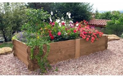 Maxi potager de jardin rectangulaire bois non trai