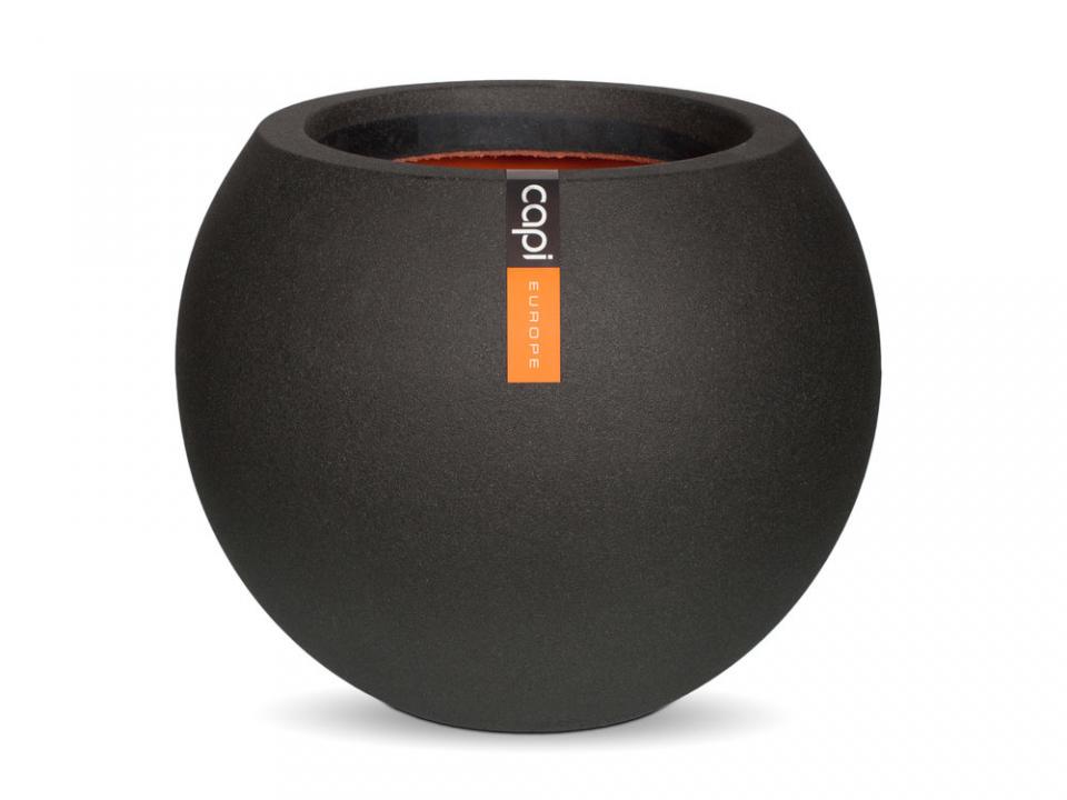 Pot de fleur boule en polypropylène 40x32cm TUTCH Noir Pot de fleur boule en polypropylène