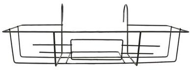 Support jardinière balcon 65x22cm - noir
