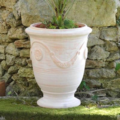 Vase dAnduze cérusé naturel D.28xH.32cm - Poterie